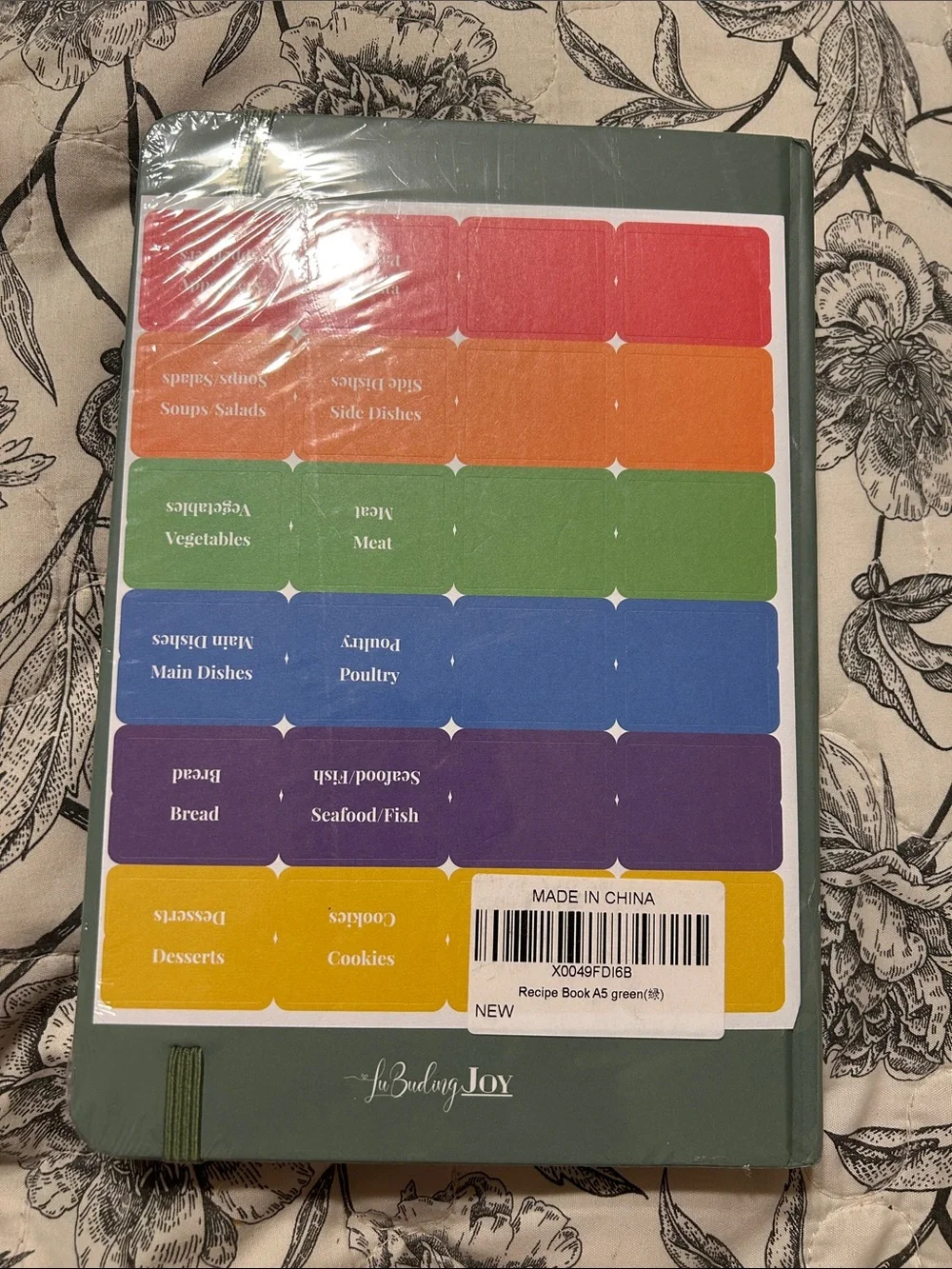 Blank Recipes Book to write in your own journal hold 105 recipes Green NEW